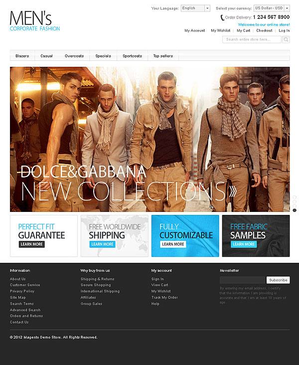 Man Fashion And Style Template For Magento