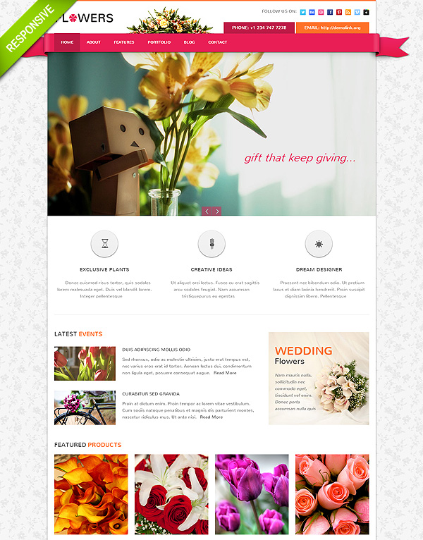Flowers Responsive Bootstrap HTML Theme