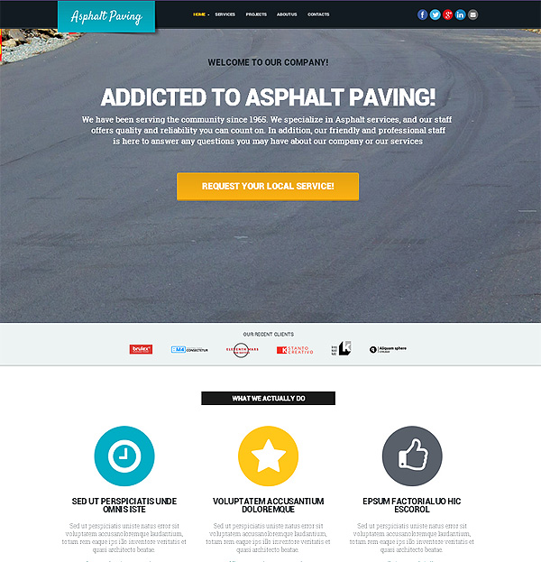 Asphalt Paving Website Template