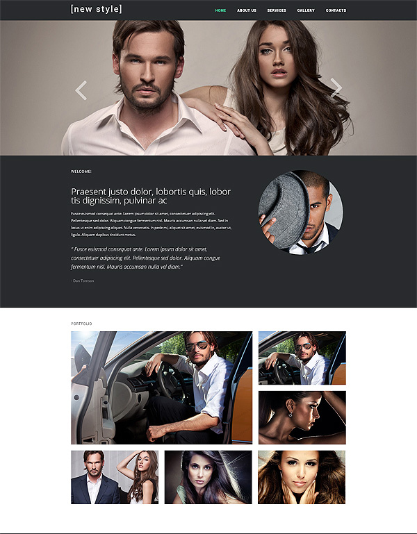 Style Models Web Template